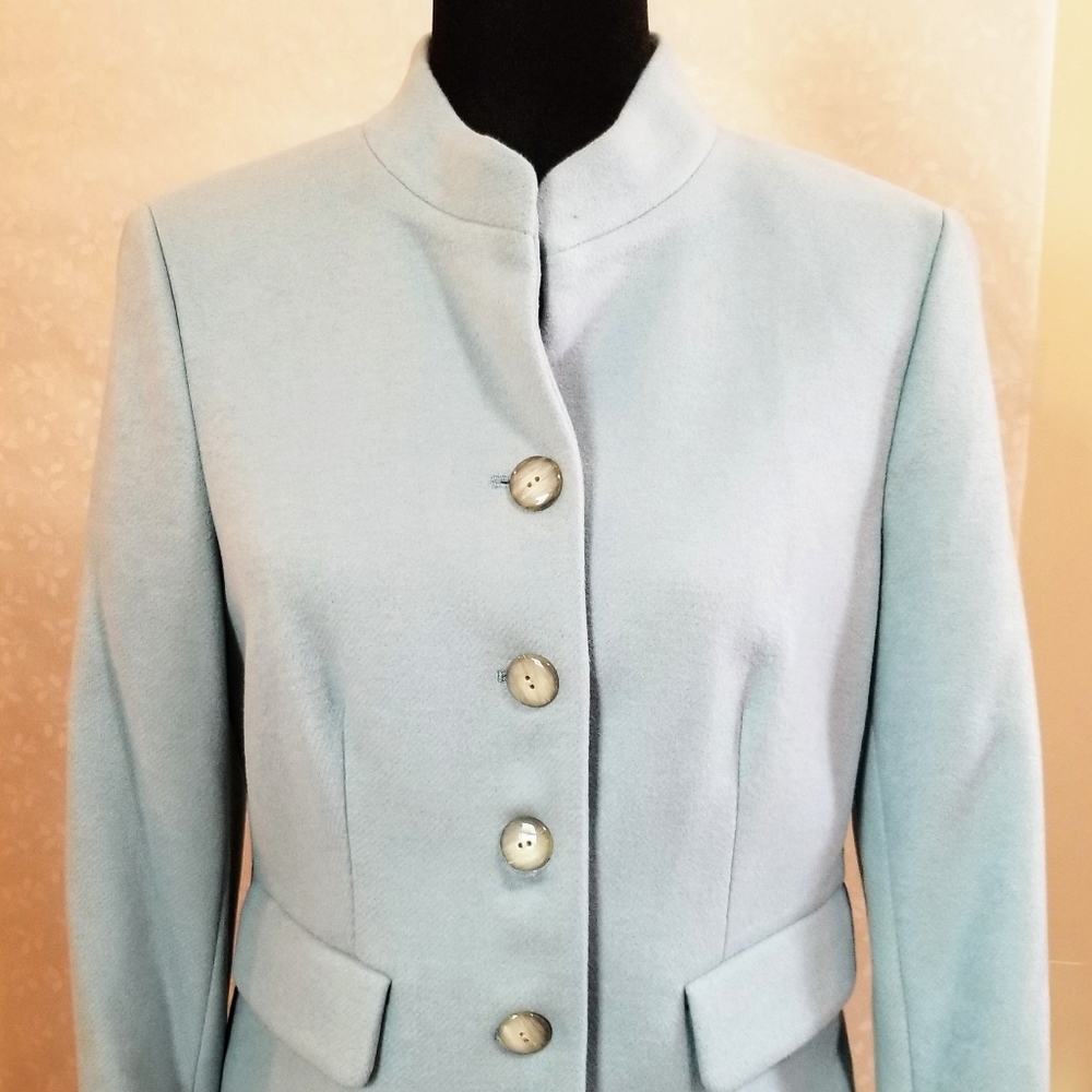 Worth Collection New York Blue wool Collar Jacket